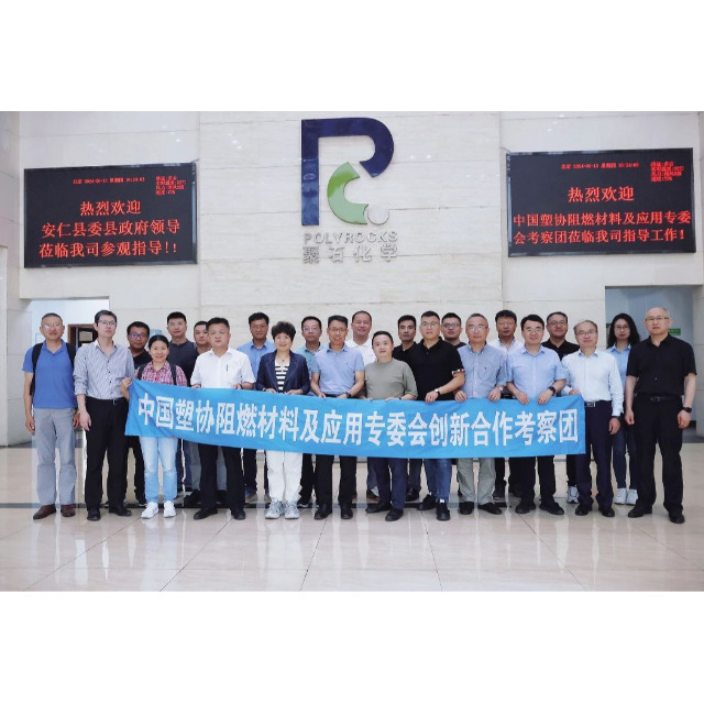 中塑协阻燃材料及应用专委会考察团一行莅临918博天堂(中国)官方网站化学考察调研