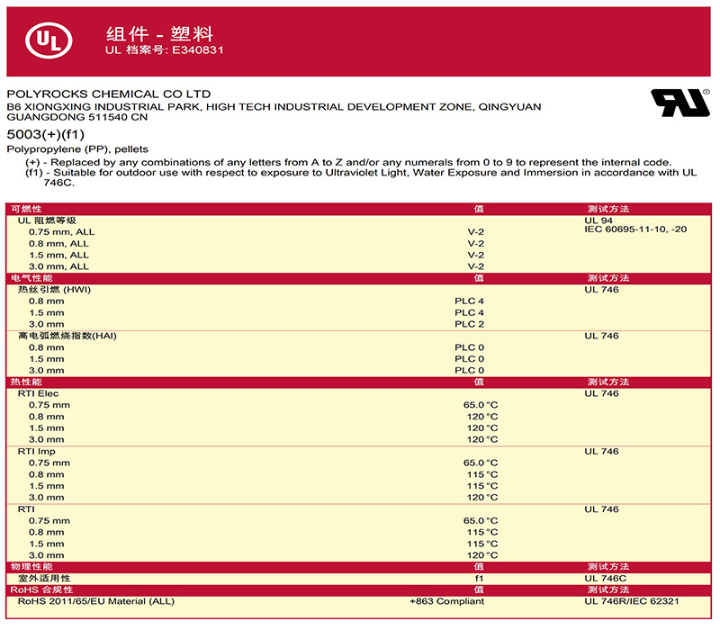 UL黄卡-5003(+)(f1)918博天堂(中国)官方网站化学